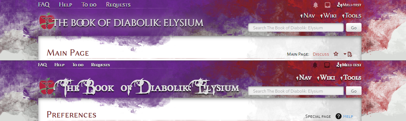 Some sensitive pages like 'Log in' and 'Preferences' disable Common.css, which reverts the wiki to its original state